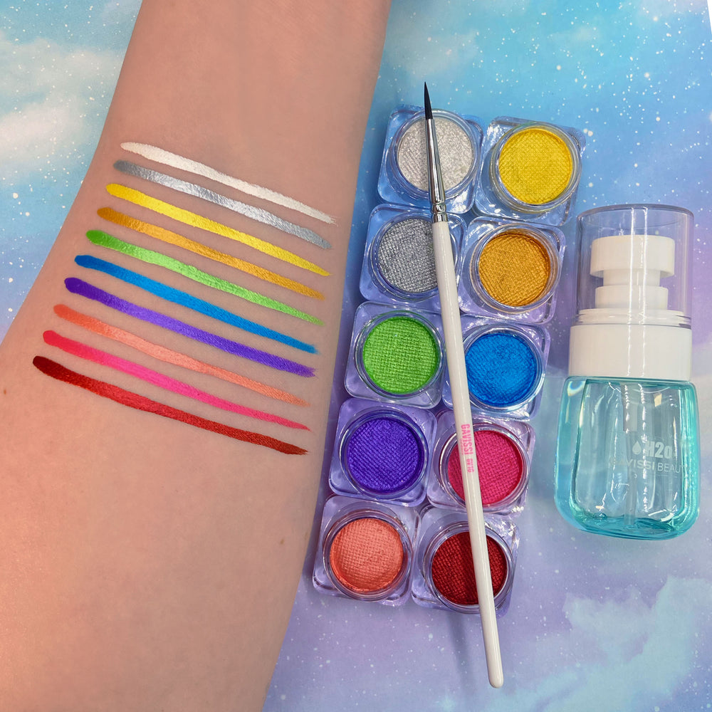 METALLICS BUNDLE: 10 LINERS + BRUSH + SPRAY BOTTLE