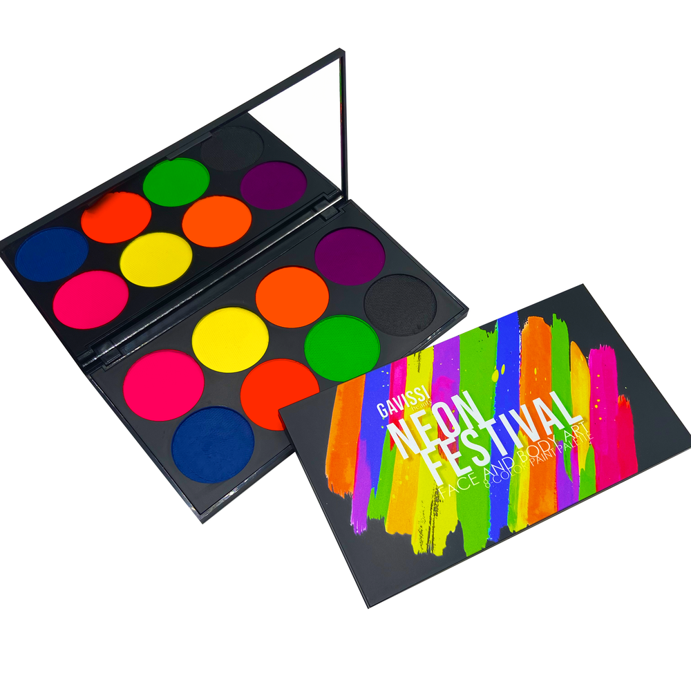 NEON FESTIVAL UV PAINT PALETTE